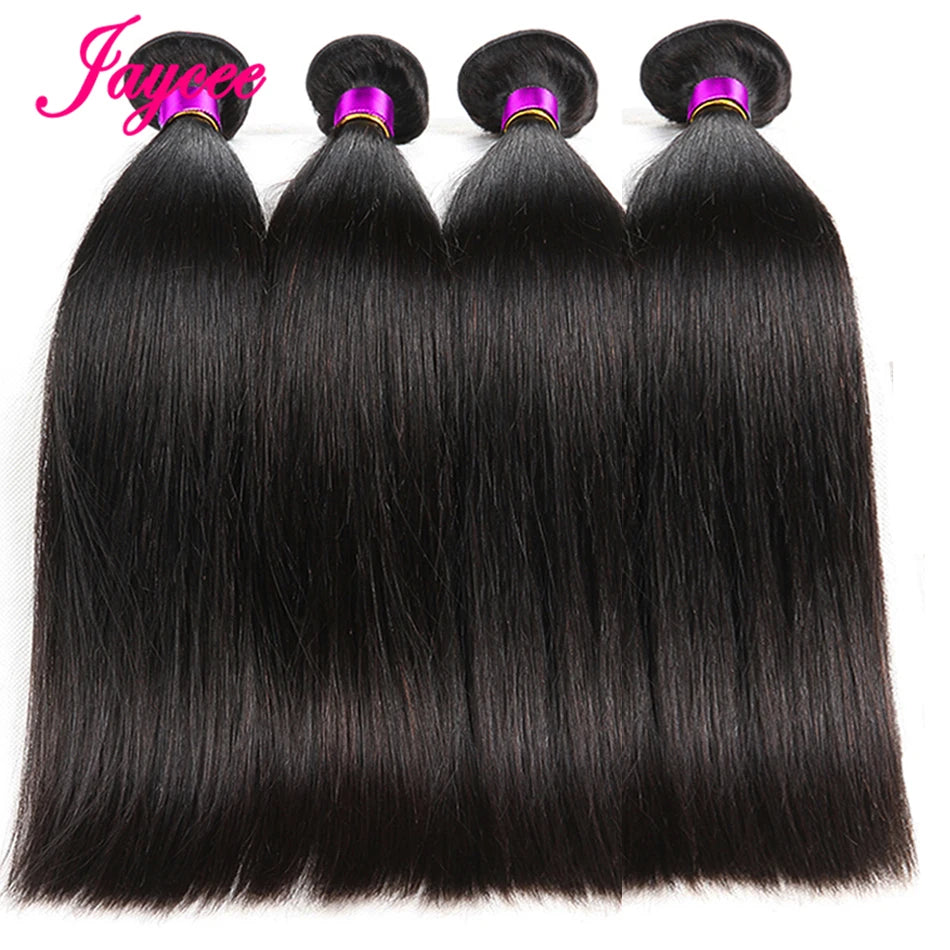 Peruvian Straight Bundles With Closure 12A Virgin Human Hair Extensions 3 Bundles With Frontal Unice Hair Bundles and Closure